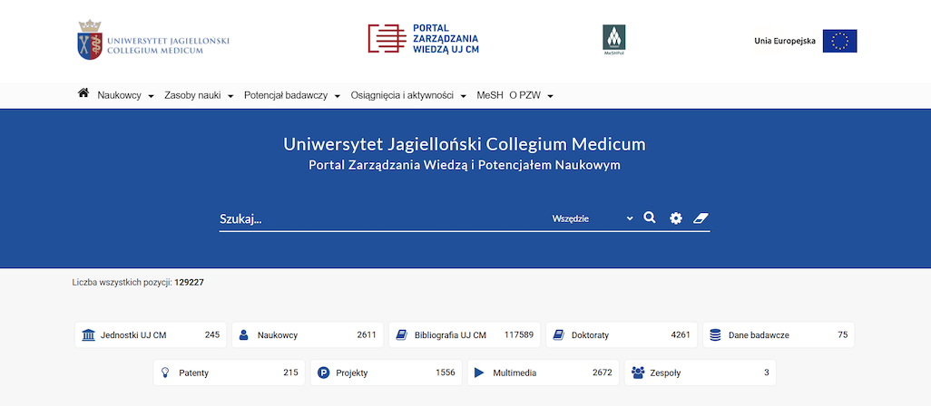 Omega-PSIR implementation homepage for Collegium Medicum Uniwersytetu Jagiellońskiego