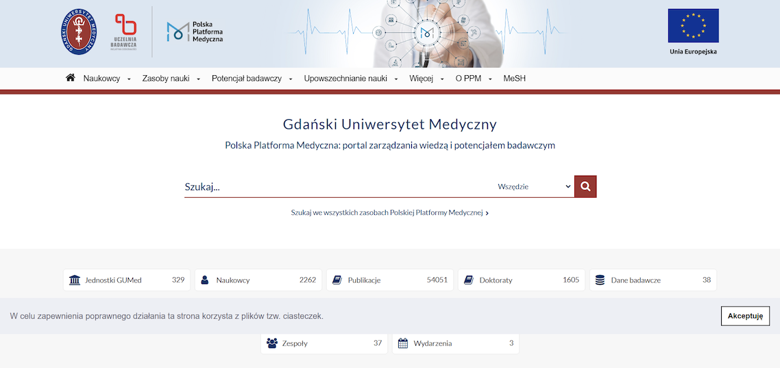Omega-PSIR implementation homepage for Gdański Uniwersytet Medyczny