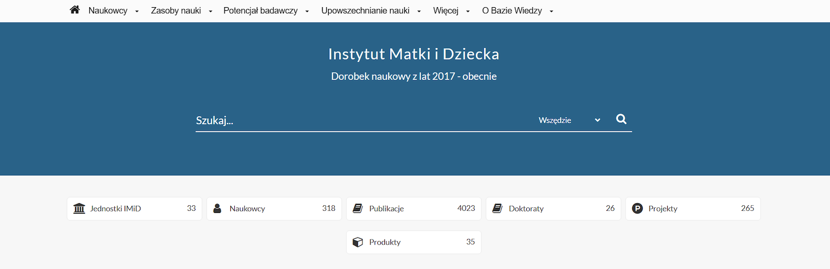 Omega-PSIR implementation homepage for Instytut Matki i Dziecka