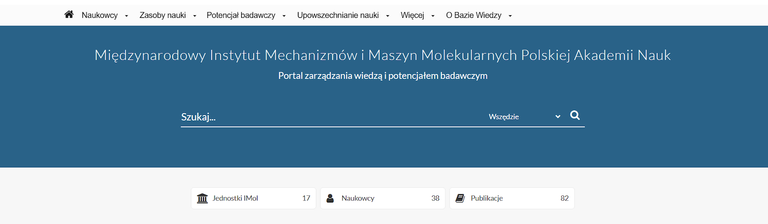 Omega-PSIR implementation homepage for Międzynarodowy Instytut Mechanizmów i Maszyn Molekularnych Polskiej Akademii Nauk