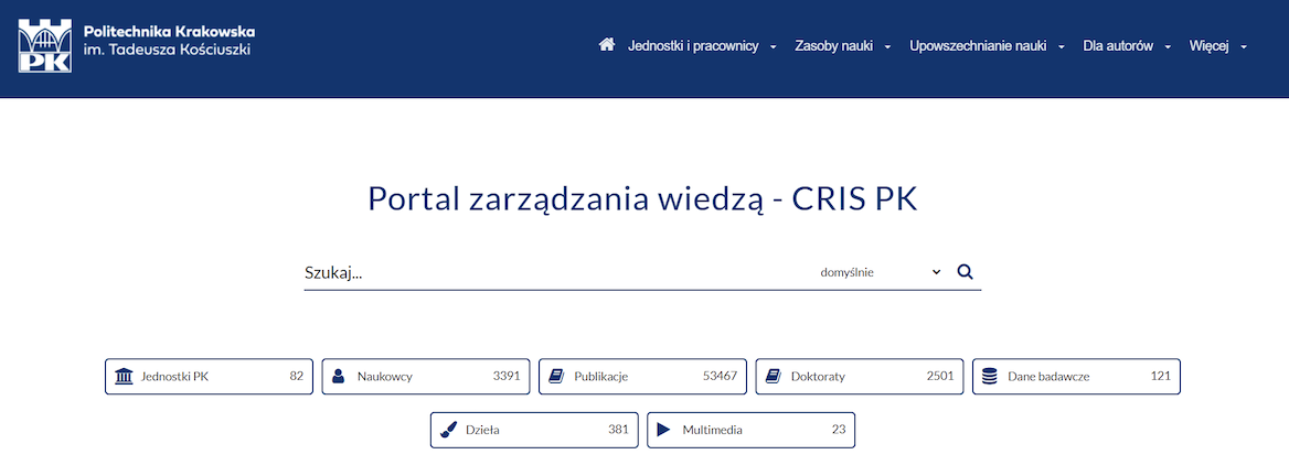 Omega-PSIR implementation homepage for Politechnika Krakowska im. Tadeusza Kościuszki