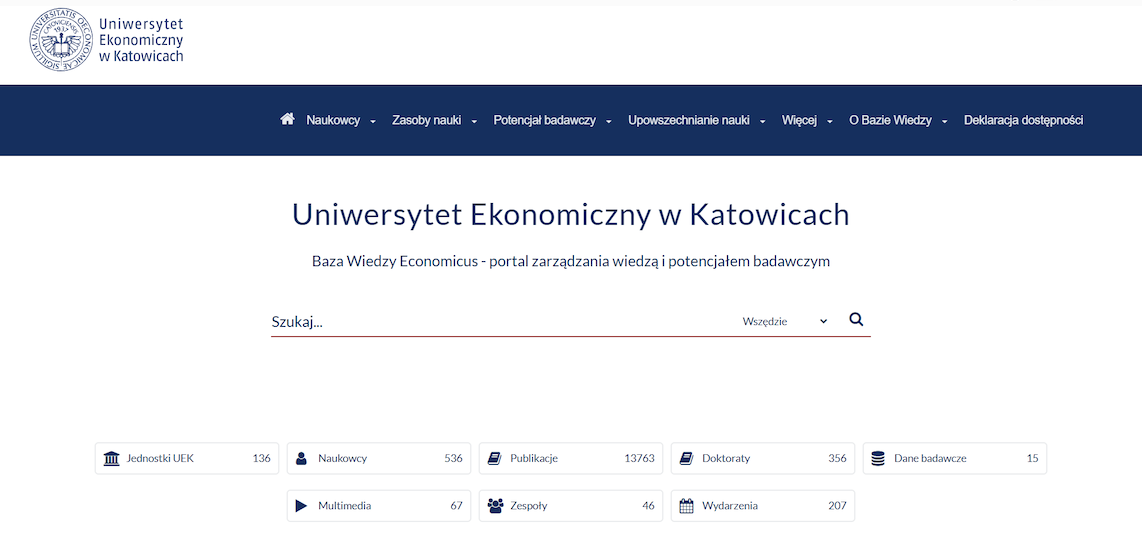 Omega-PSIR implementation homepage for Uniwersytet Ekonomiczny w Katowicach