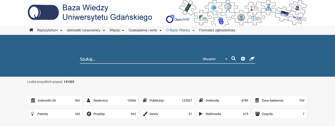 Omega-PSIR implementation homepage for Uniwersytet Gdański