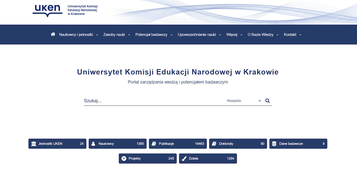 Omega-PSIR implementation homepage for Uniwersytet Komisji Edukacji Narodowej w Krakowie