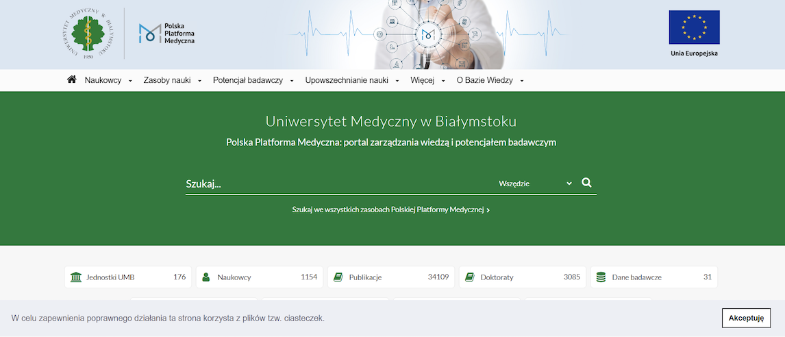 Omega-PSIR implementation homepage for Uniwersytet Medyczny w Białymstoku