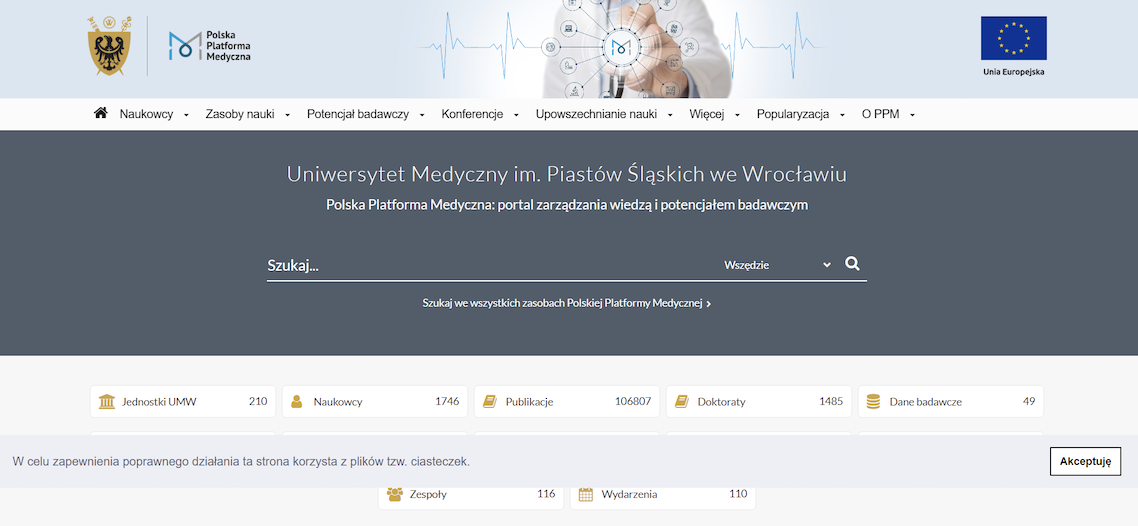 Omega-PSIR implementation homepage for Uniwersytet Medyczny im. Piastów Śląskich we Wrocławiu