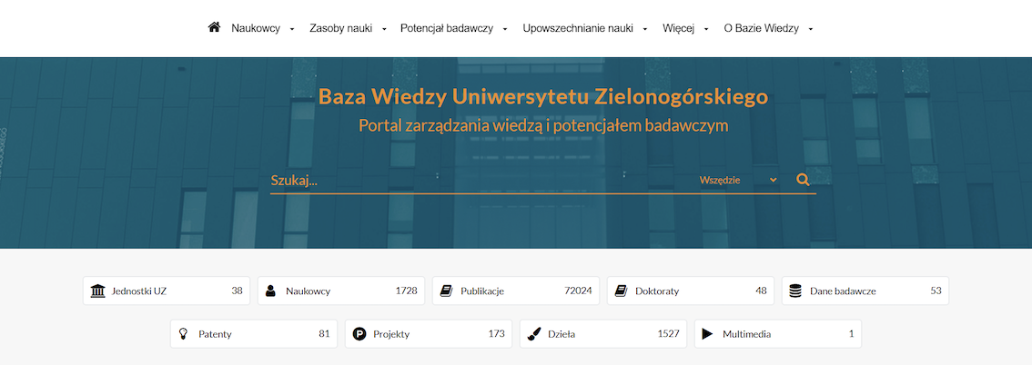 Omega-PSIR implementation homepage for Uniwersytet Zielonogórski